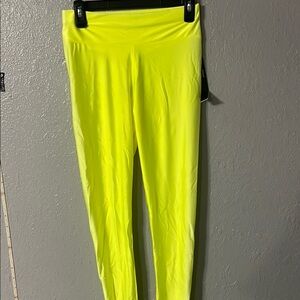 NEVER WORN Rave Clubbing Bright Yellow Neon Leggings